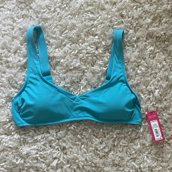 Target Other - *NWT* Blue Target Bikini Top (Size L, 8-10)